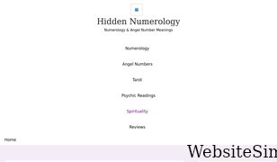 hiddennumerology.com Screenshot