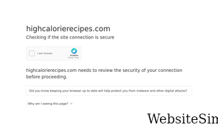 highcalorierecipes.com Screenshot