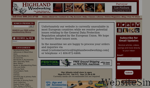 highlandwoodworking.com Screenshot