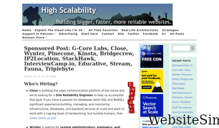 highscalability.com Screenshot