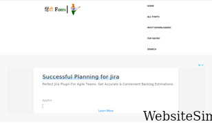 hindi-fonts.com Screenshot