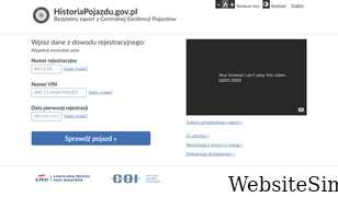 historiapojazdu.gov.pl Screenshot
