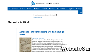 historisches-lexikon-bayerns.de Screenshot