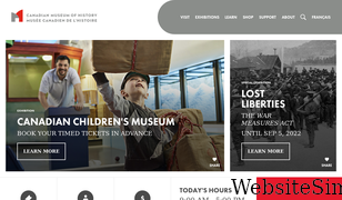 historymuseum.ca Screenshot