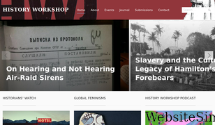 historyworkshop.org.uk Screenshot