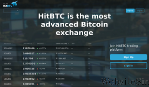 hitbtc.com Screenshot