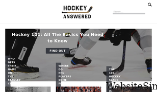 hockeyanswered.com Screenshot