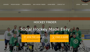 hockeyfinder.com Screenshot