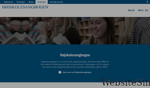 hojskolesangbogen.dk Screenshot