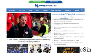 hokejovysvet.sk Screenshot