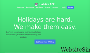 holidayapi.com Screenshot