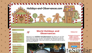 holidays-and-observances.com Screenshot