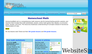 homeschoolmath.net Screenshot