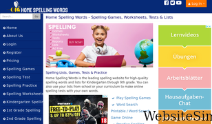homespellingwords.com Screenshot