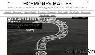 hormonesmatter.com Screenshot