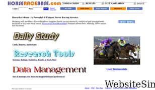 horseracebase.com Screenshot