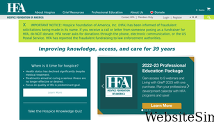 hospicefoundation.org Screenshot