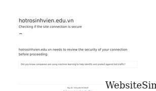 hotrosinhvien.edu.vn Screenshot