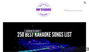 howtokaraoke.com Screenshot