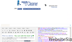 html-cleaner.com Screenshot
