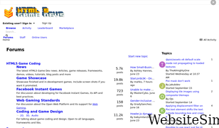 html5gamedevs.com Screenshot