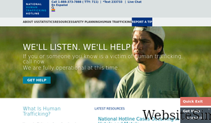 humantraffickinghotline.org Screenshot