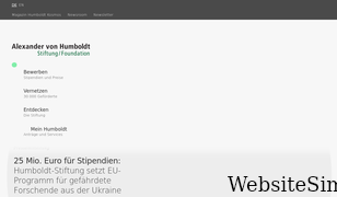 humboldt-foundation.de Screenshot