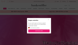 hunkemoller.com Screenshot