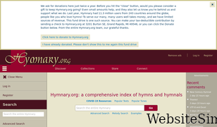 hymnary.org Screenshot