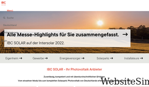 ibc-solar.de Screenshot
