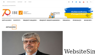 ibe.edu.pl Screenshot