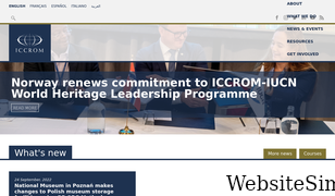 iccrom.org Screenshot