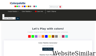 icolorpalette.com Screenshot