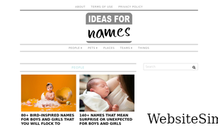 ideasfornames.com Screenshot