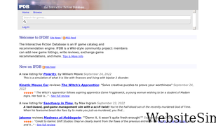 ifdb.org Screenshot