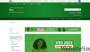 ifes.edu.br Screenshot