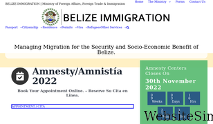 immigration.gov.bz Screenshot