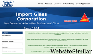 importglasscorp.com Screenshot