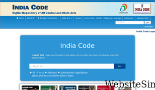 indiacode.nic.in Screenshot