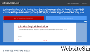 indiannumber.com Screenshot