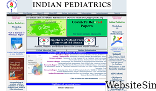 indianpediatrics.net Screenshot