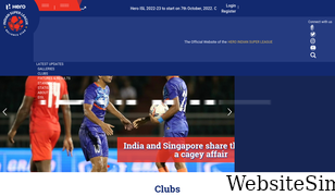 indiansuperleague.com Screenshot