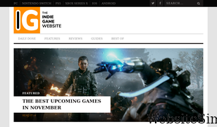 indiegamewebsite.com Screenshot