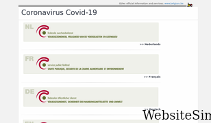 info-coronavirus.be Screenshot