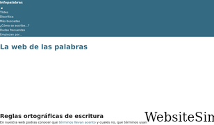 infopalabras.com Screenshot
