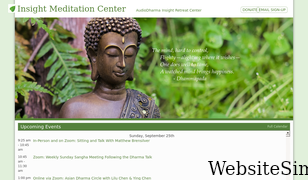 insightmeditationcenter.org Screenshot