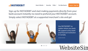 instadebit.com Screenshot