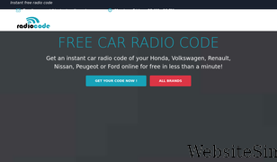 instant-radio-code.com Screenshot
