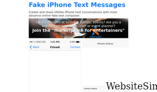 iphonefaketext.com Screenshot