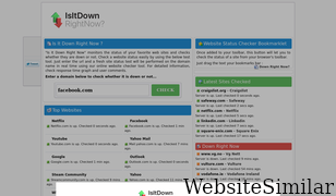 isitdownrightnow.com Screenshot